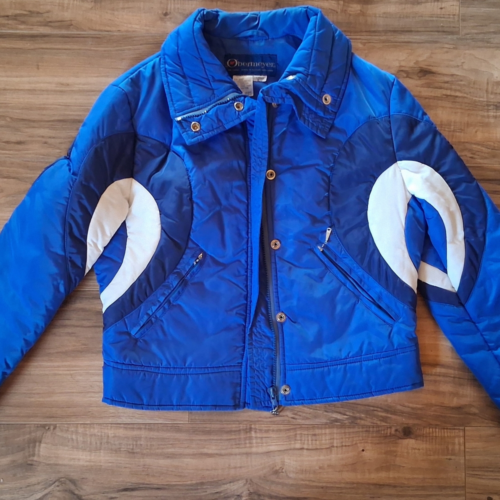 Obermeyer Royal Blue and White Puffer Jacket